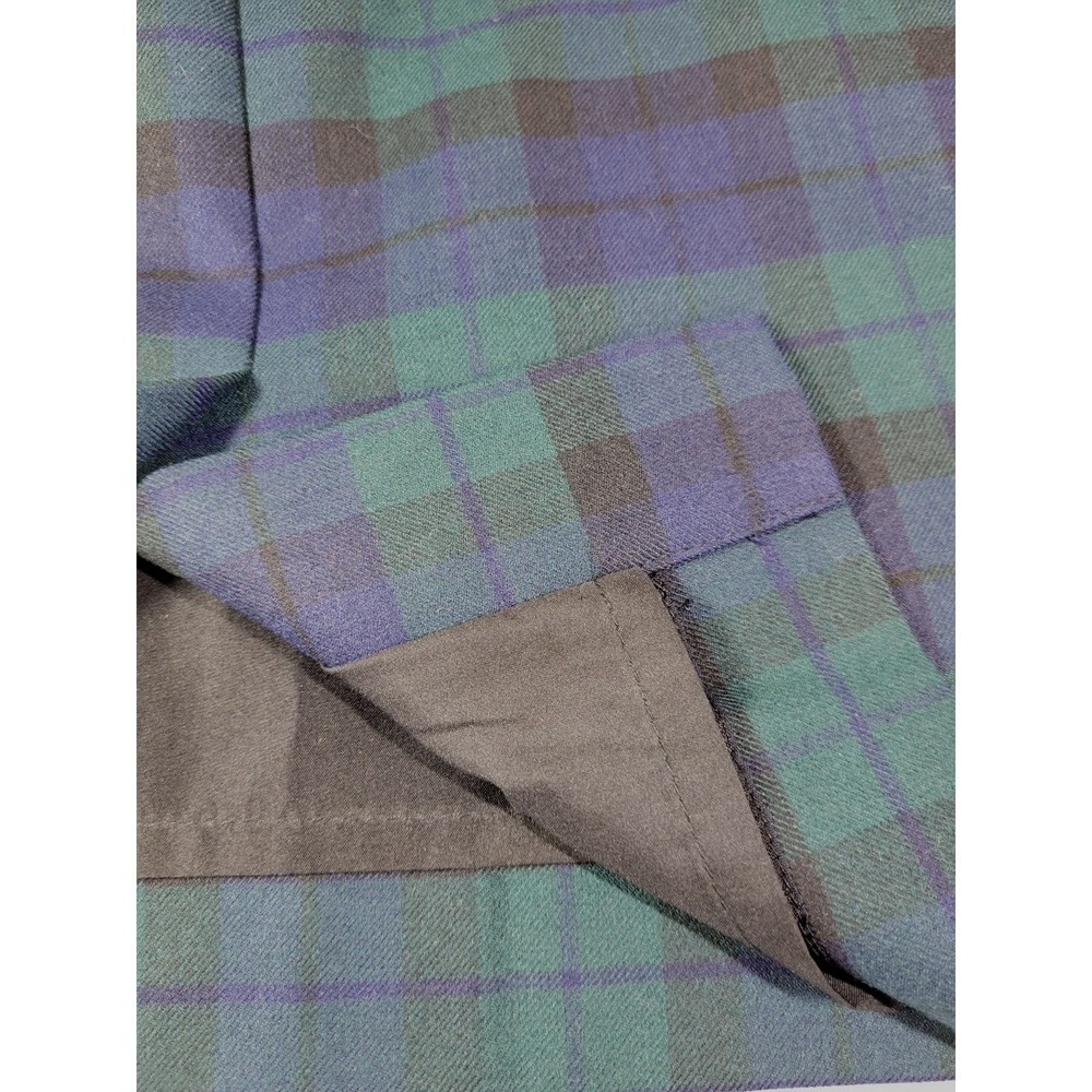 J.Crew The Pencil Skirt Black Watch Plaid Wool Navy Green Size 0 Preppy Academia - Picture 5 of 9